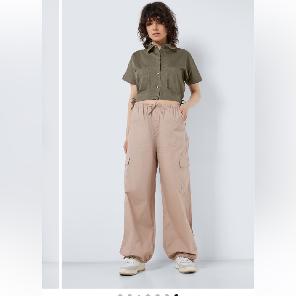 NEW 💫💫💫 Noisy may Women's Wide Leg Pants in Tan - Picture 1 of 7